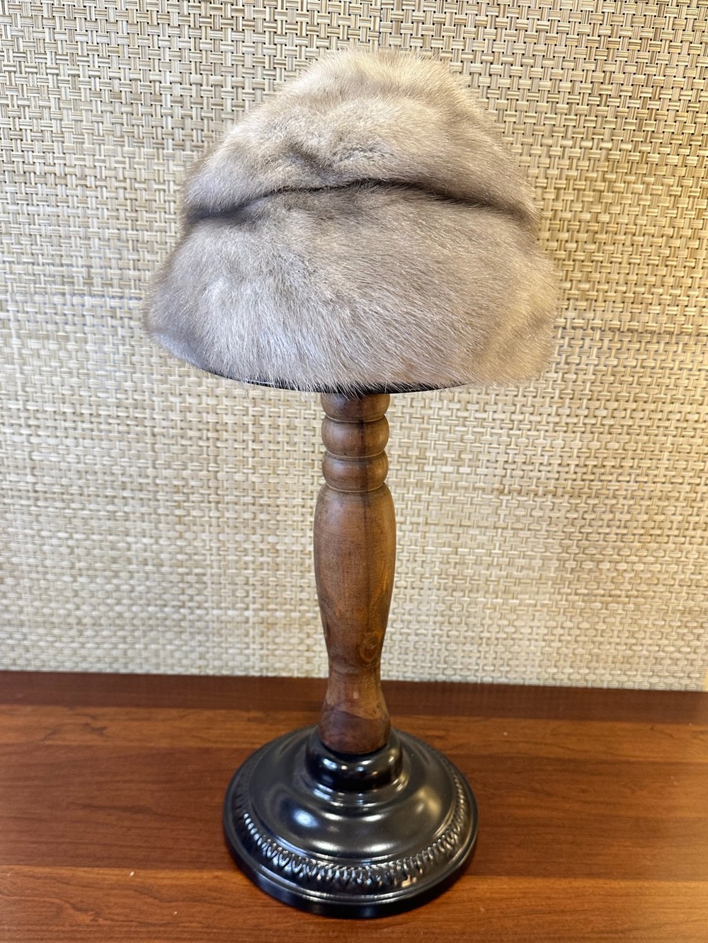 VTG 1950s-60s Rori Original Genuine Silver-Gray "Sapphire" Mink Fur Pillbox Hat
